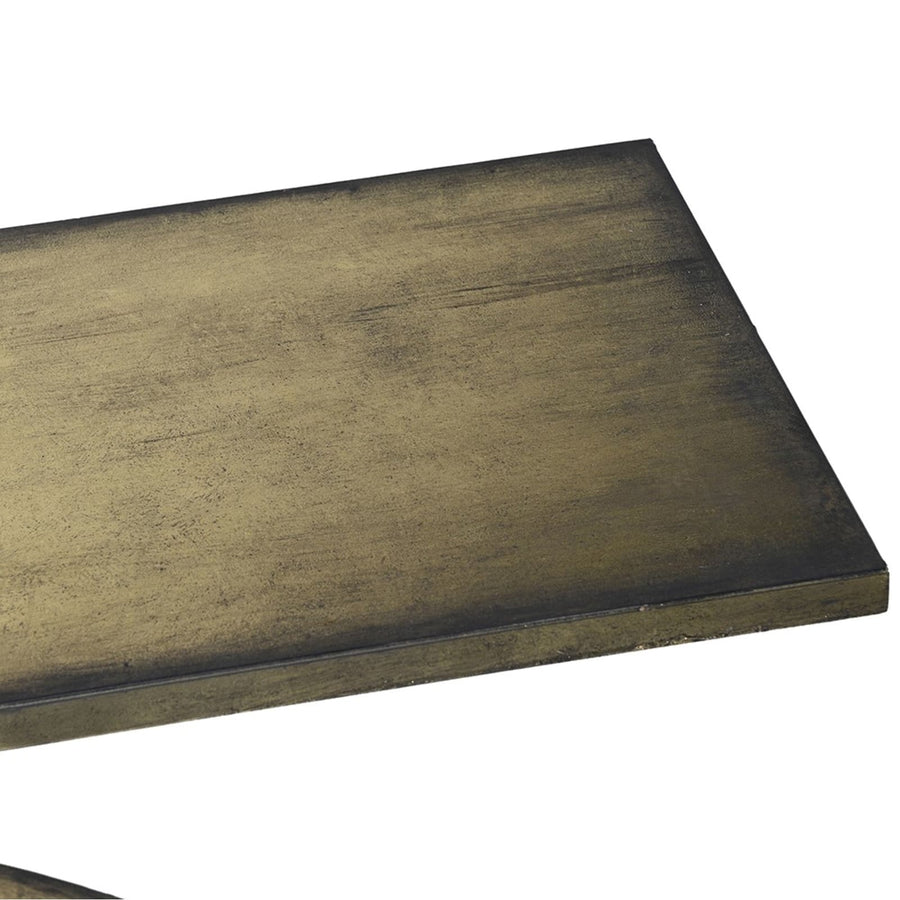 Demi Lune Antique Gold Console Table
