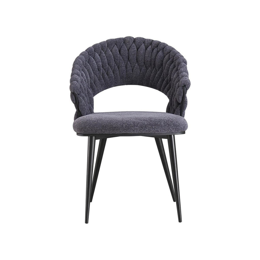 Dining room chair Wave Braided | Anthracite - LUXONAS HOME