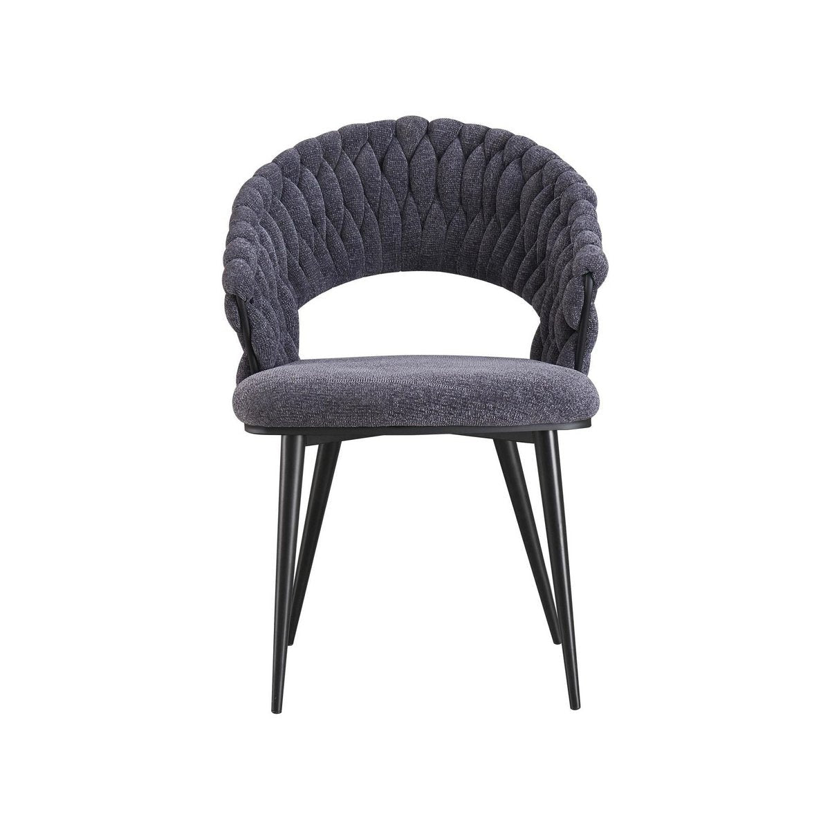 Dining room chair Wave Braided | Anthracite - LUXONAS HOME