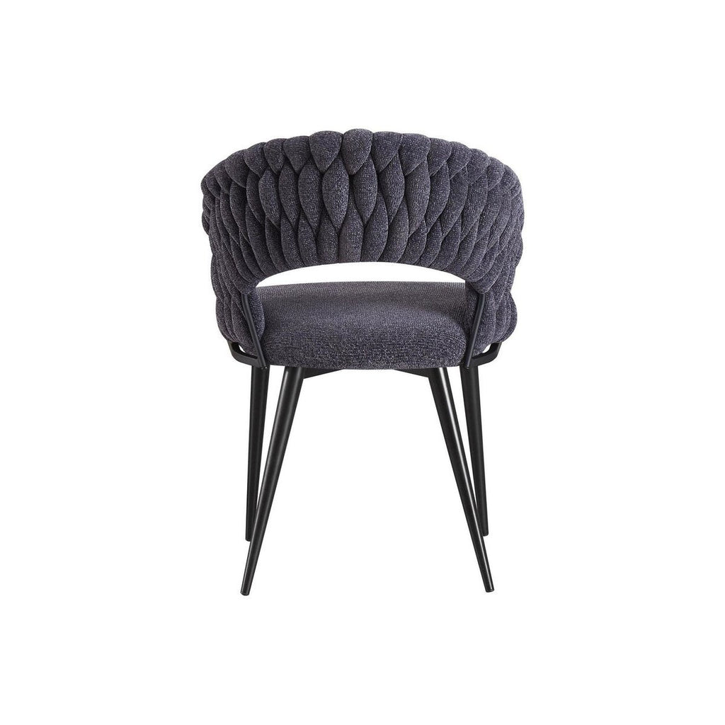 Dining room chair Wave Braided | Anthracite - LUXONAS HOME