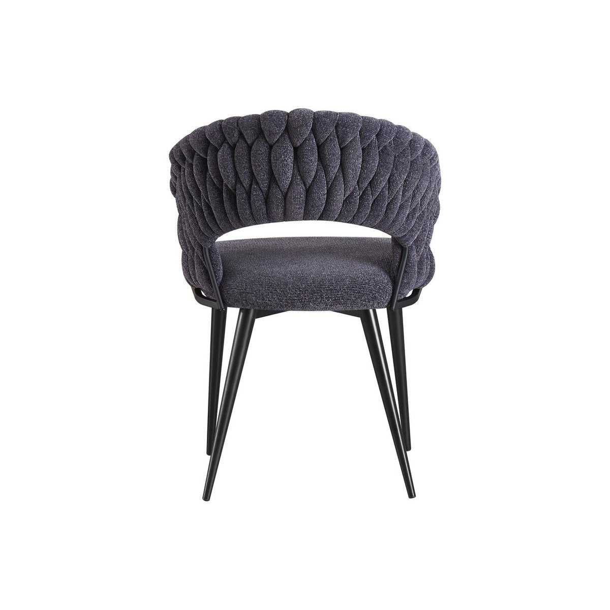 Dining room chair Wave Braided | Anthracite - LUXONAS HOME