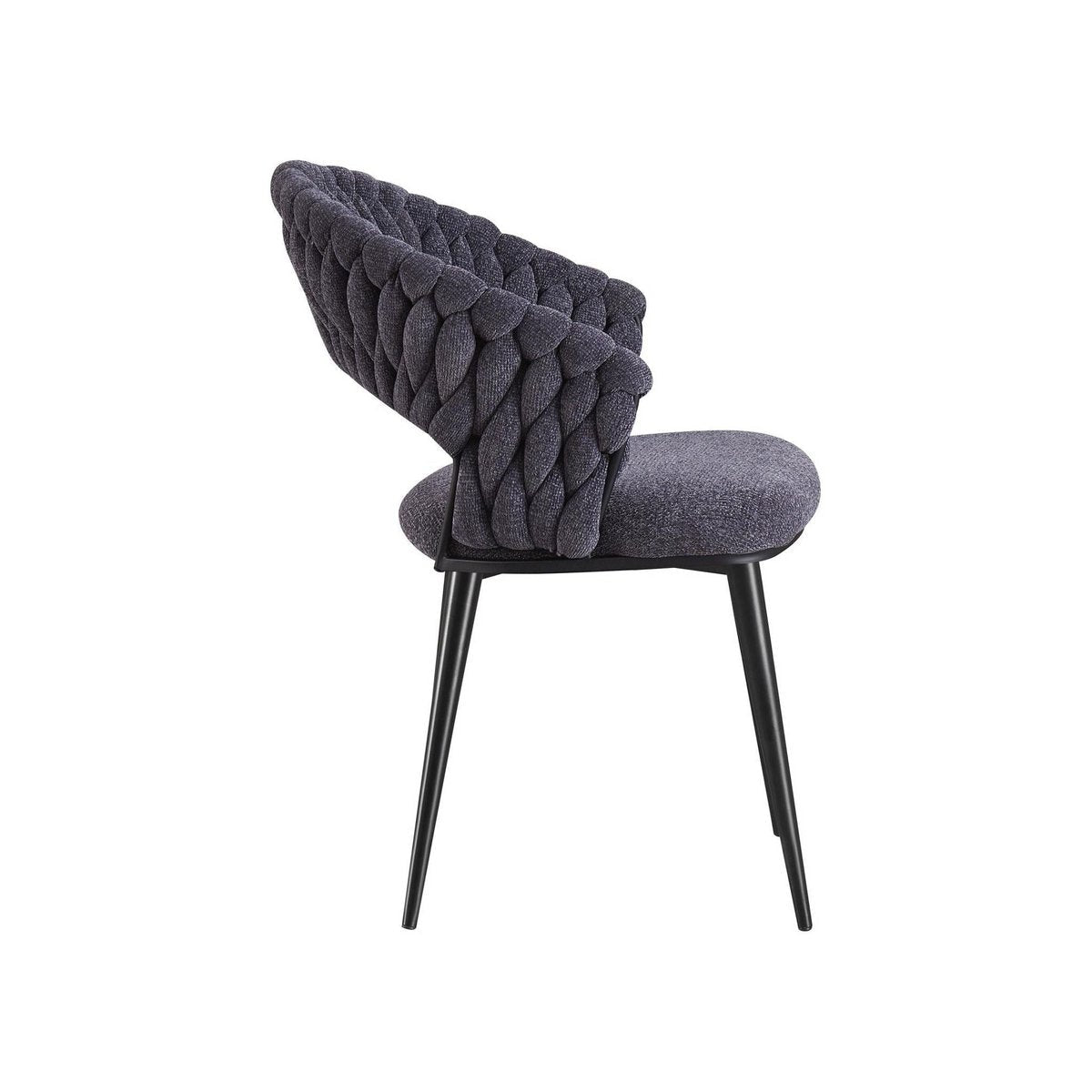 Dining room chair Wave Braided | Anthracite - LUXONAS HOME
