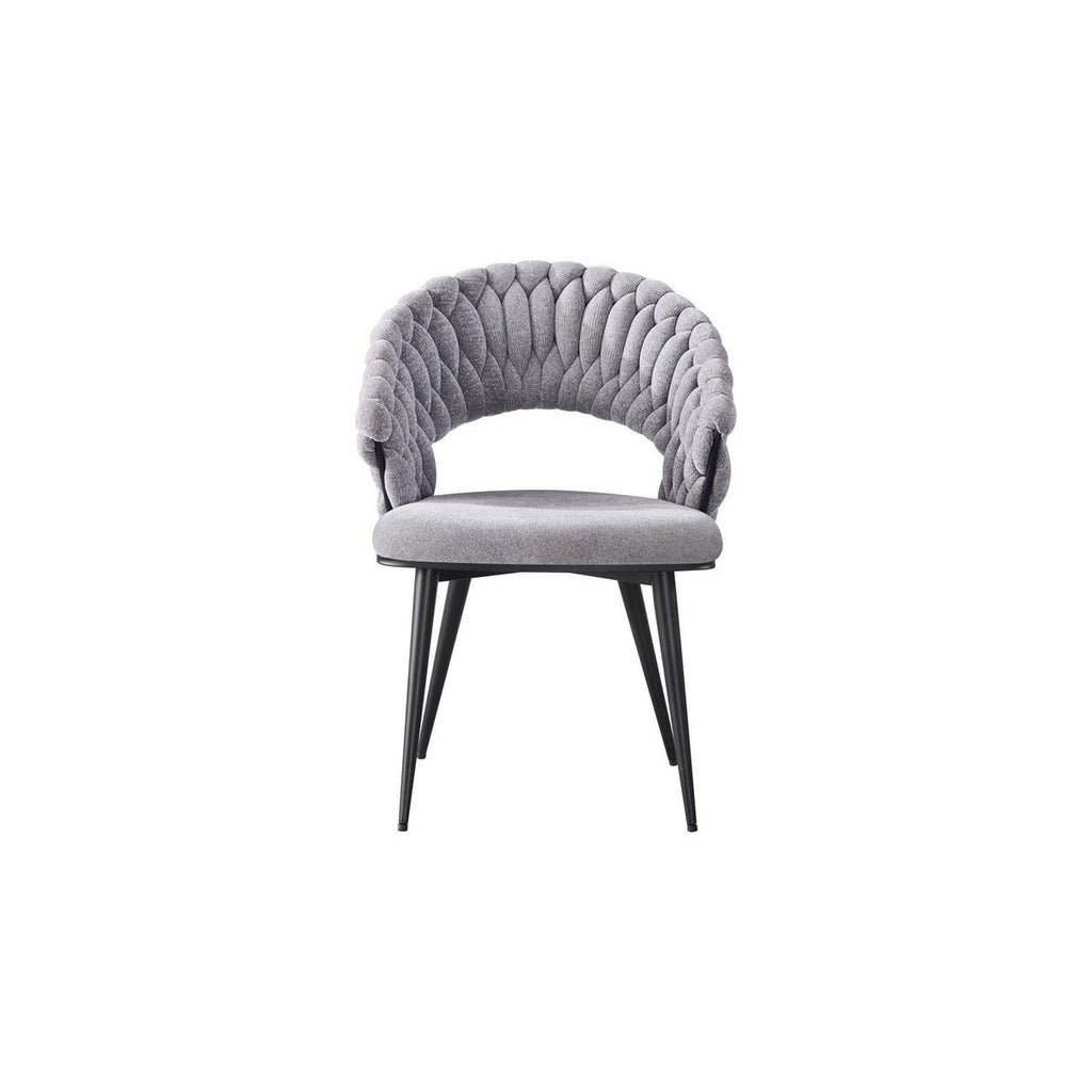 Dining room chair Wave Braided | Gray - LUXONAS HOME