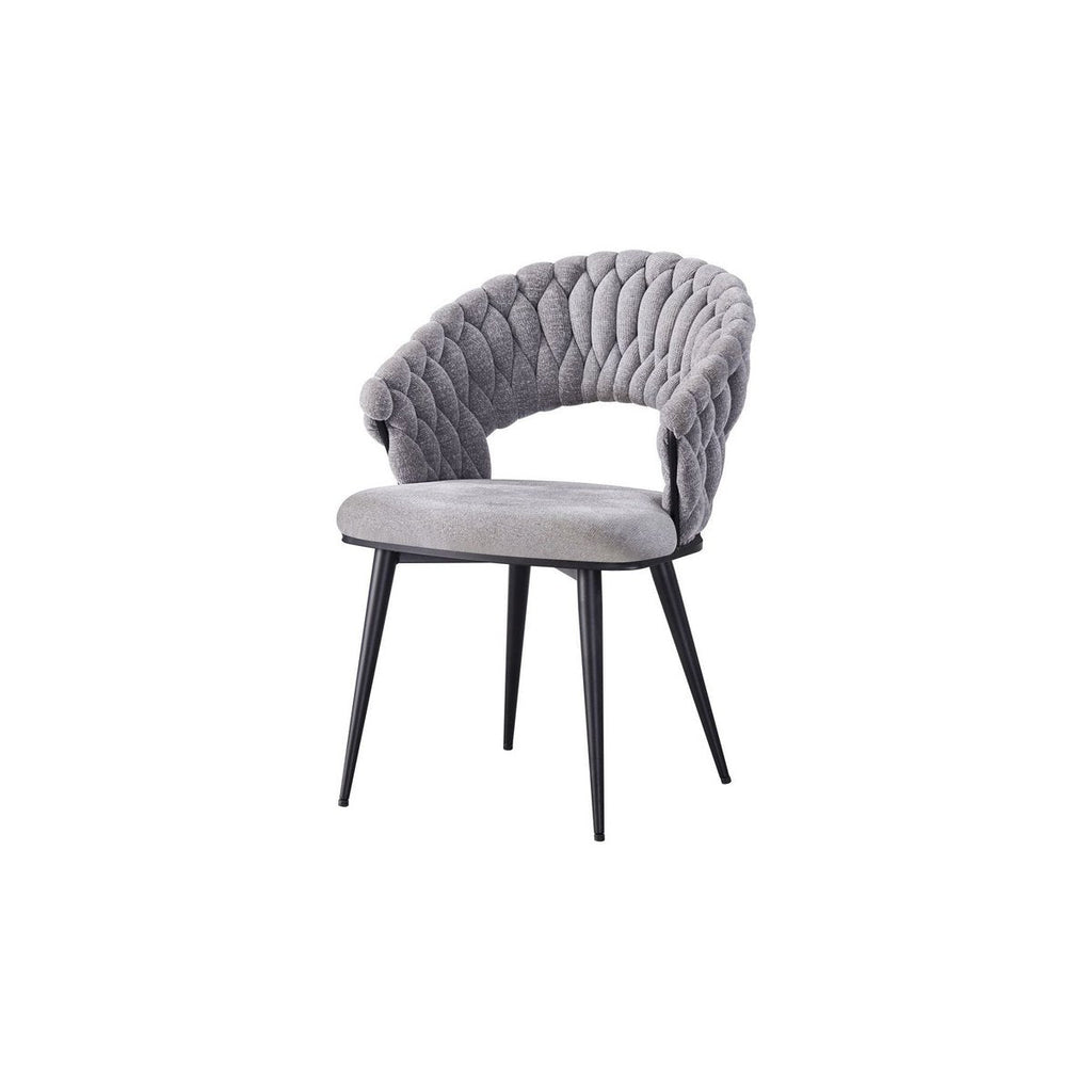 Dining room chair Wave Braided | Gray - LUXONAS HOME