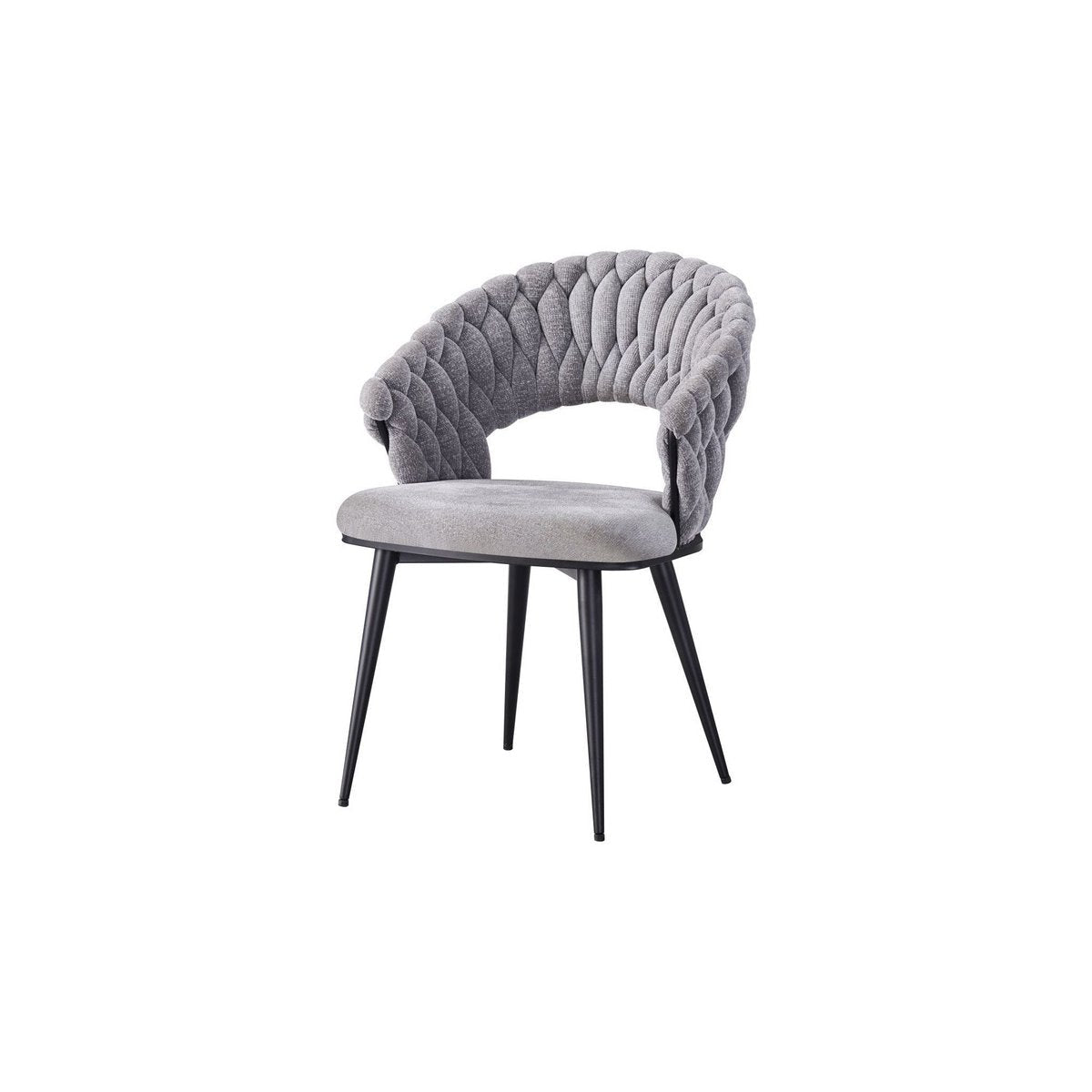Dining room chair Wave Braided | Gray - LUXONAS HOME