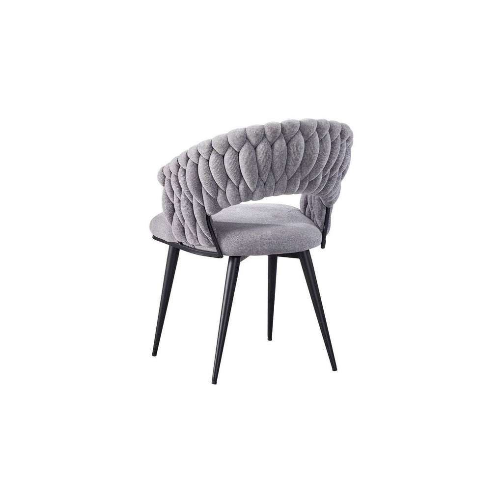 Dining room chair Wave Braided | Gray - LUXONAS HOME