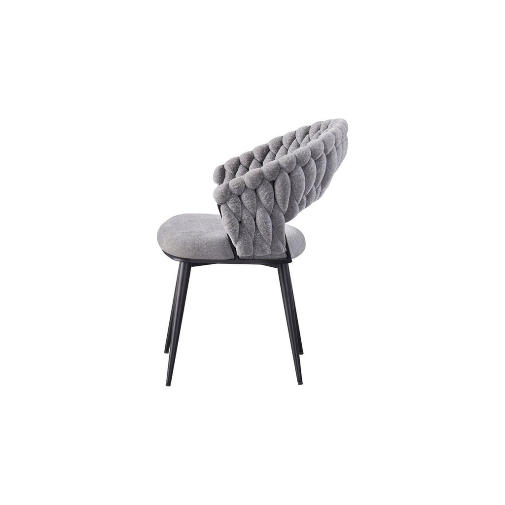 Dining room chair Wave Braided | Gray - LUXONAS HOME