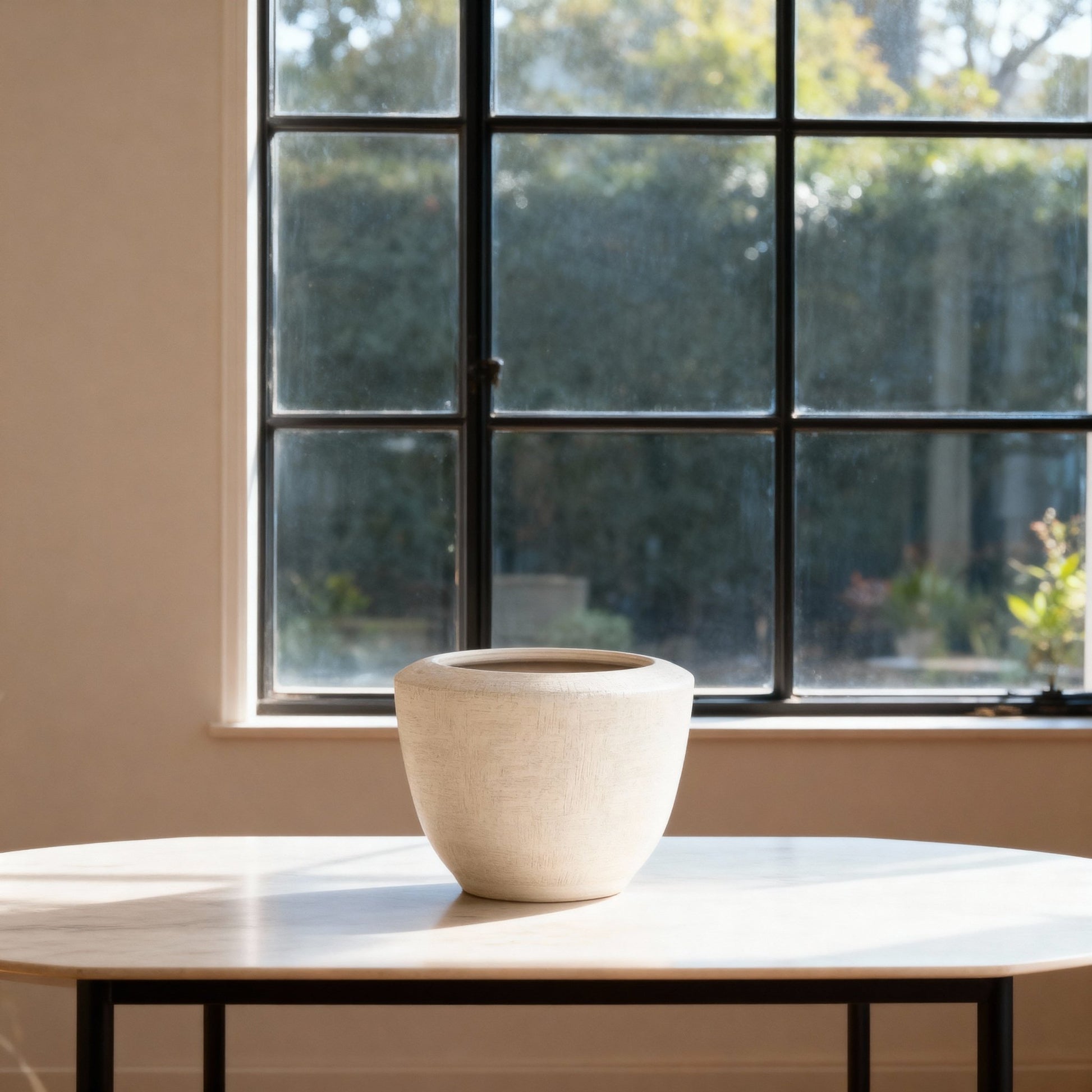 Distressed Ceramic Planter 26cm - LUXONAS