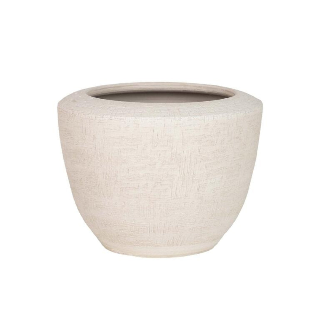 Distressed Ceramic Planter 26cm - Elegant Indoor/Outdoor Decor