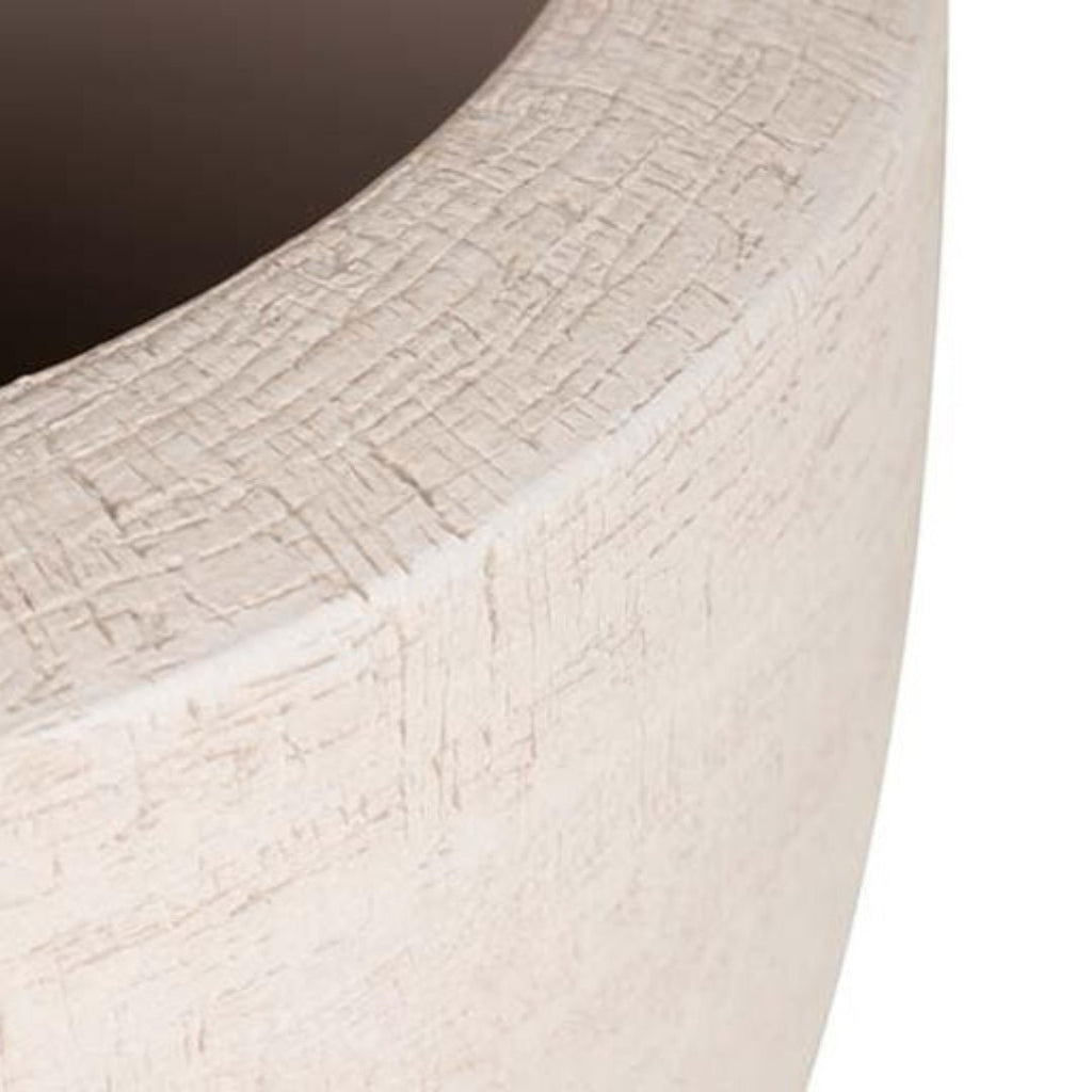 Distressed Ceramic Vase - Off White Elegance - LUXONAS