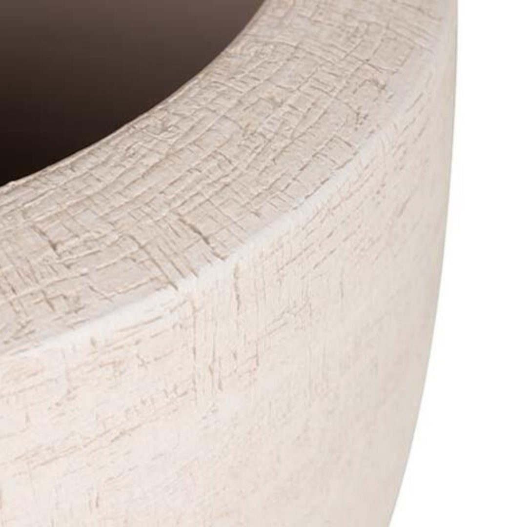 Distressed Ceramic Vase - Off White Elegance - LUXONAS
