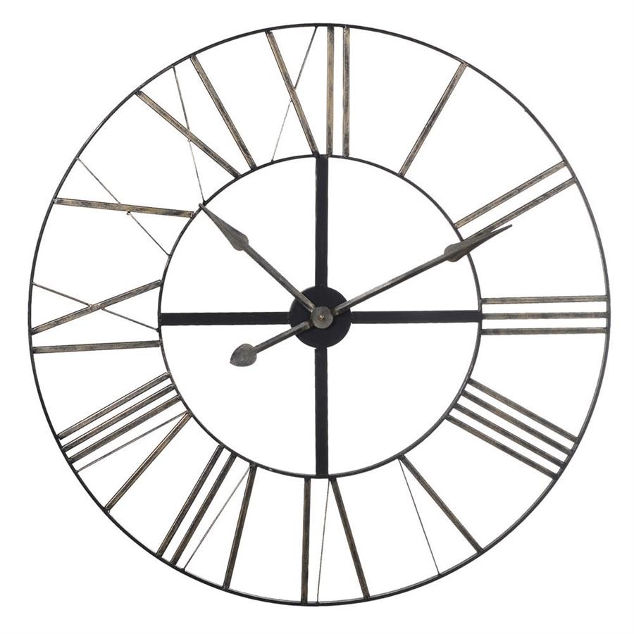Distressed Metal Wall Clock 90cm - LUXONAS