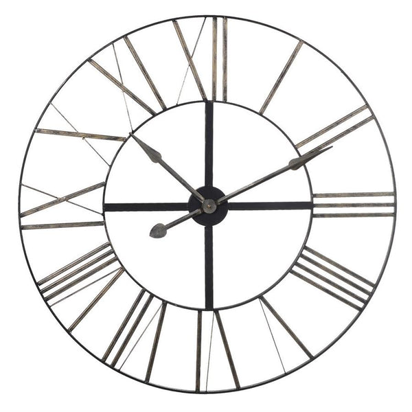 Distressed Metal Wall Clock 90cm