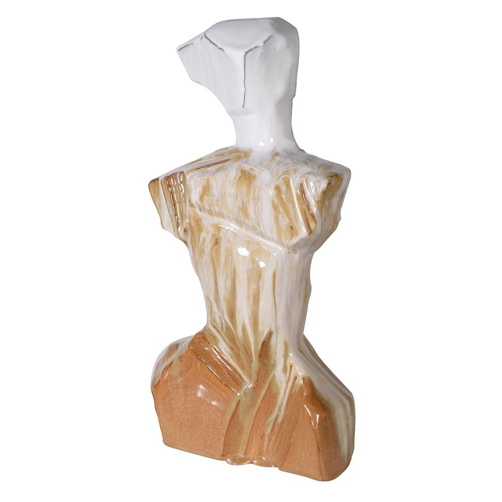 Distressed Rust Figure Sculpture in Ceramic