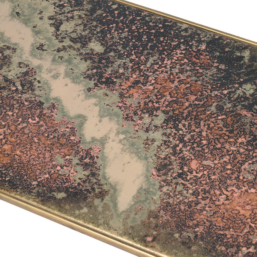 Dixo Iron Console Table with Glass Top - LUXONAS