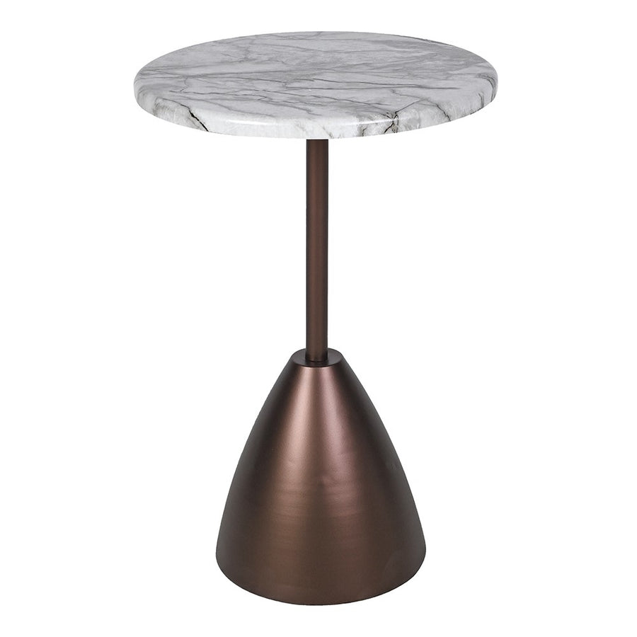Dolm Marble Top Round Side Table