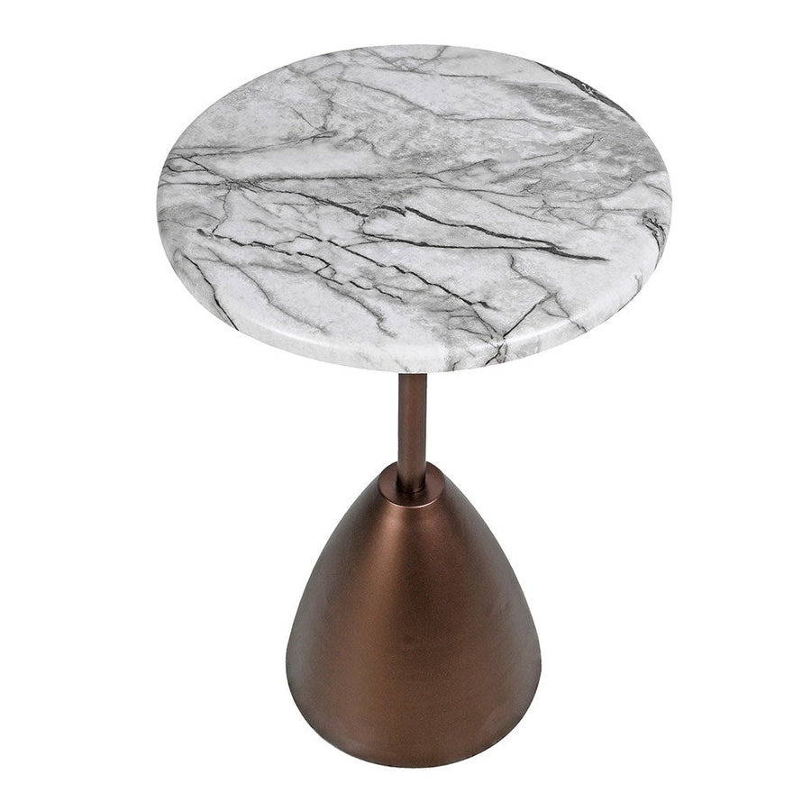 Dolm Marble Top Round Side Table