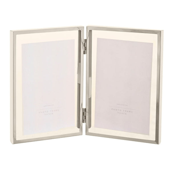 Double Silver Photo Frame 13x18 - Elegant Dual Display