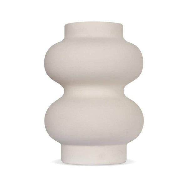 Double White Ceramic Vase