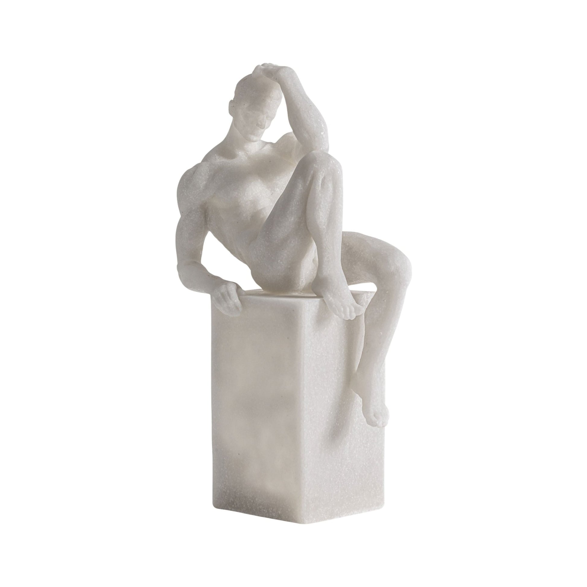 Ebphoe Deco Sculpture - Contemporary White Resin Art Piece - LUXONAS