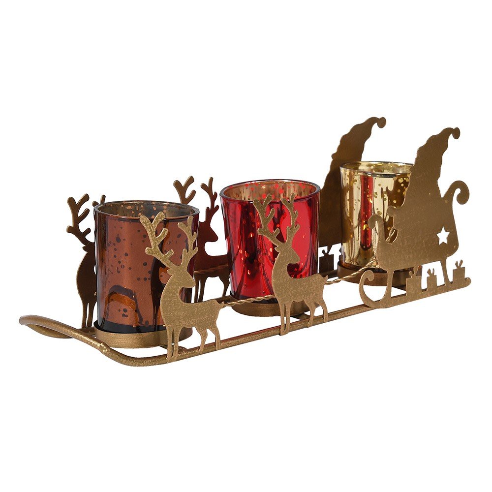 Elegant 3 Way Xmas Candleholder for Festive Decor - LUXONAS