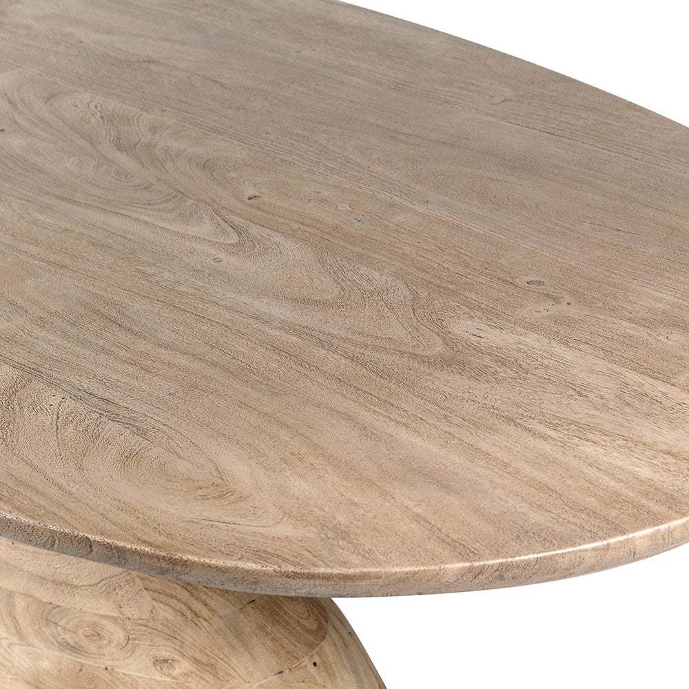 Elegant Acacia Wood Pearl Dining Table - LUXONAS