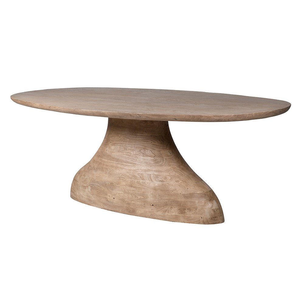 Elegant Acacia Wood Pearl Dining Table - LUXONAS