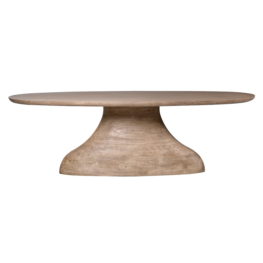 Elegant Acacia Wood Pearl Dining Table - LUXONAS