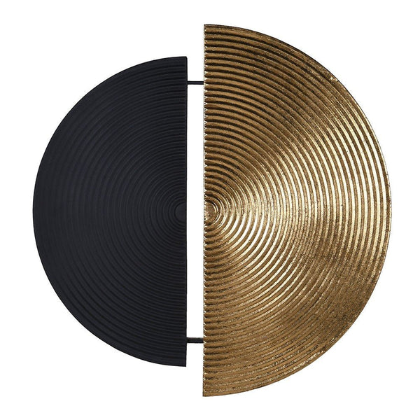 Elegant Black & Gold Metal Wall Art