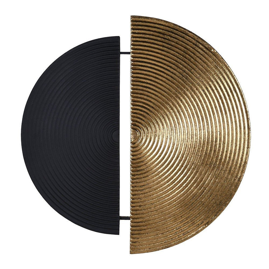 Elegant Black & Gold Metal Wall Art