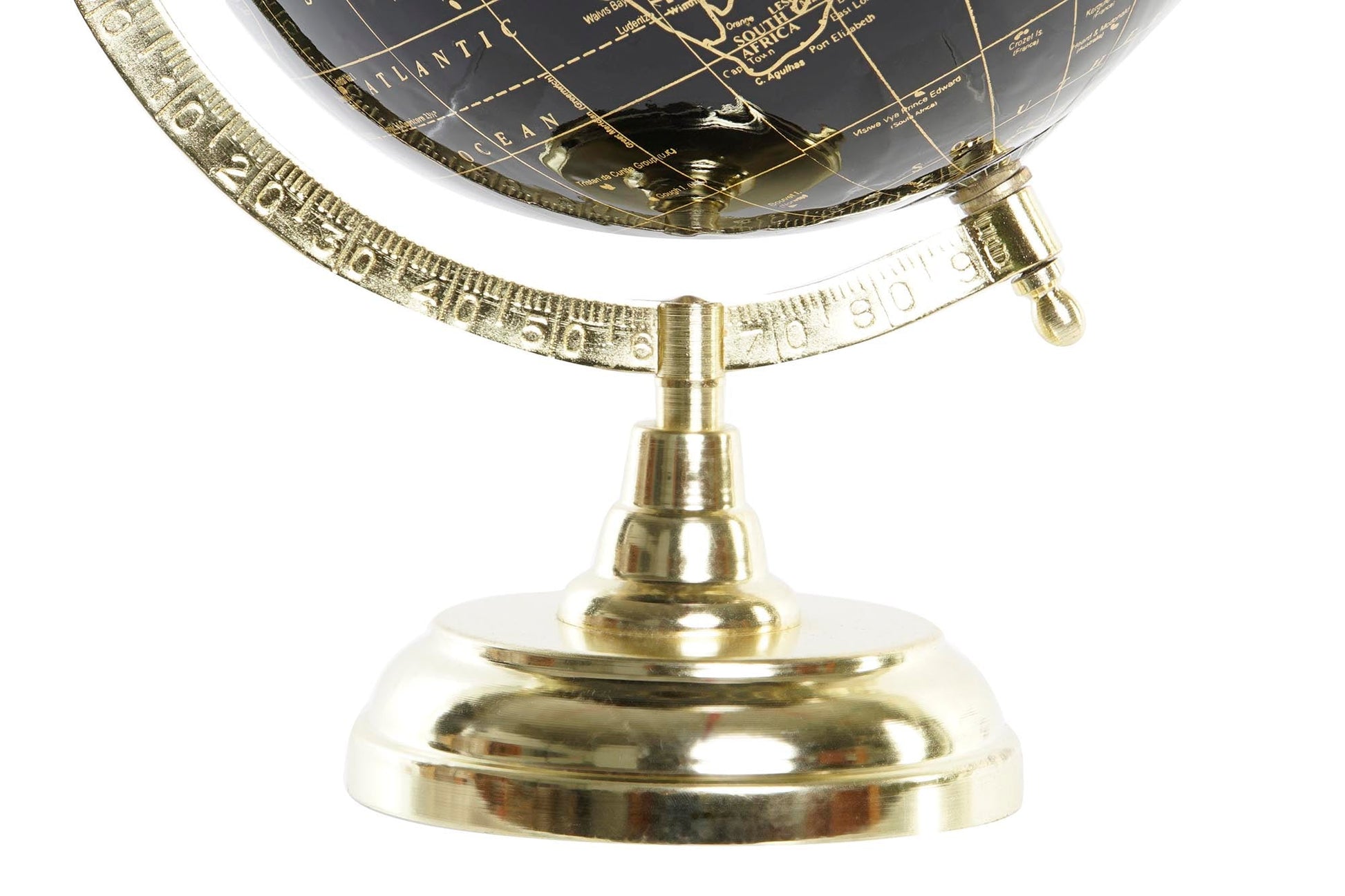 Elegant Black World Globe with Metal Base - LUXONAS
