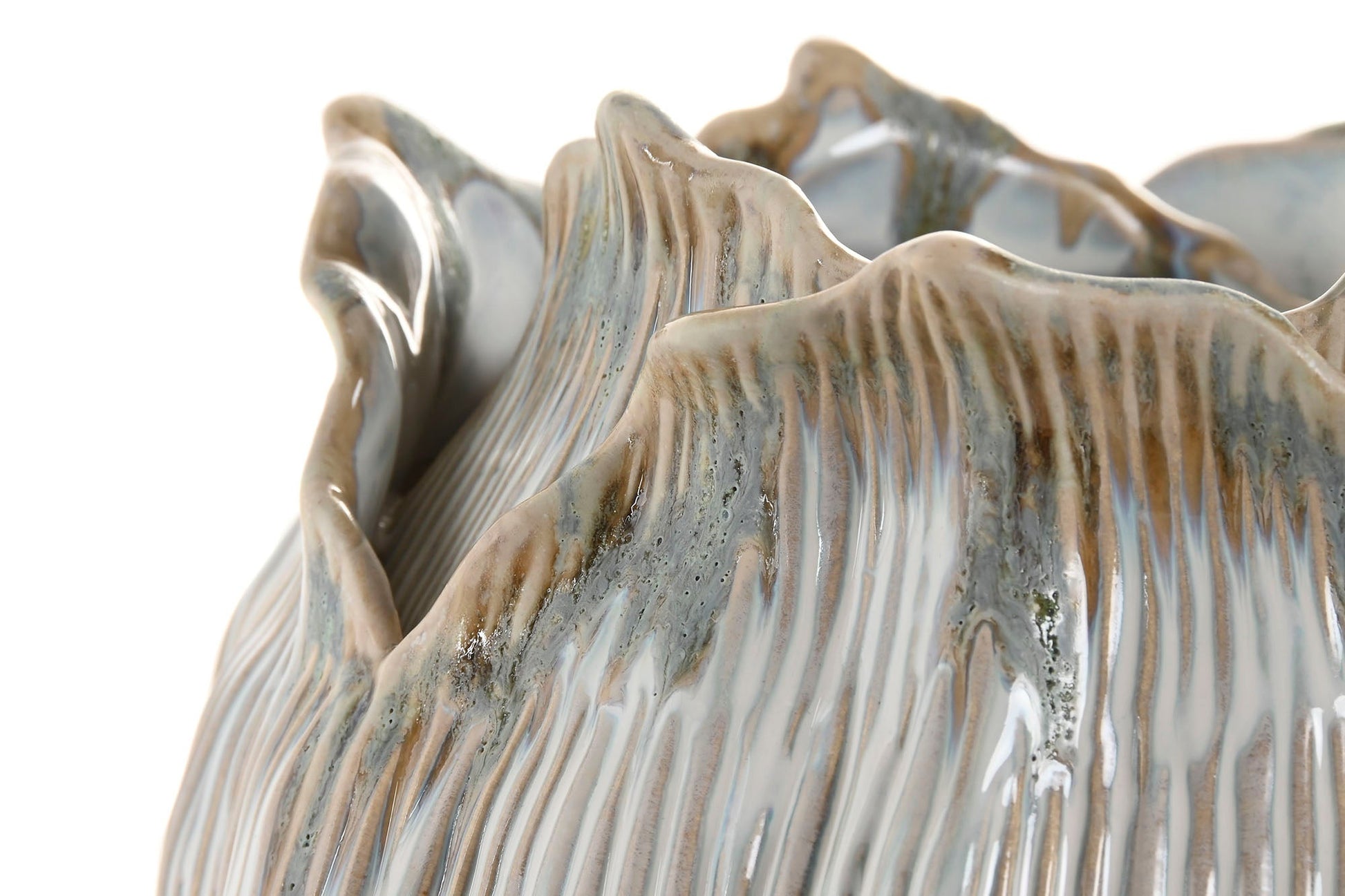 Elegant Cream Ceramic Flower Vase for Home Decor - LUXONAS