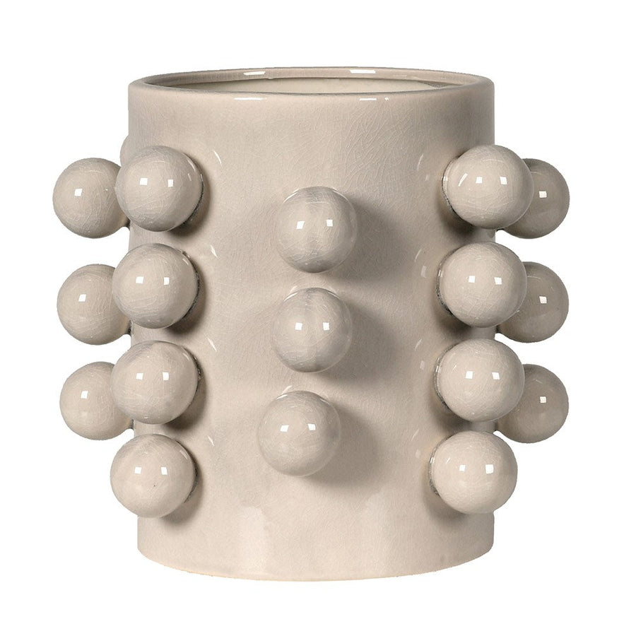 Elegant Cream Sway Ceramic Vase