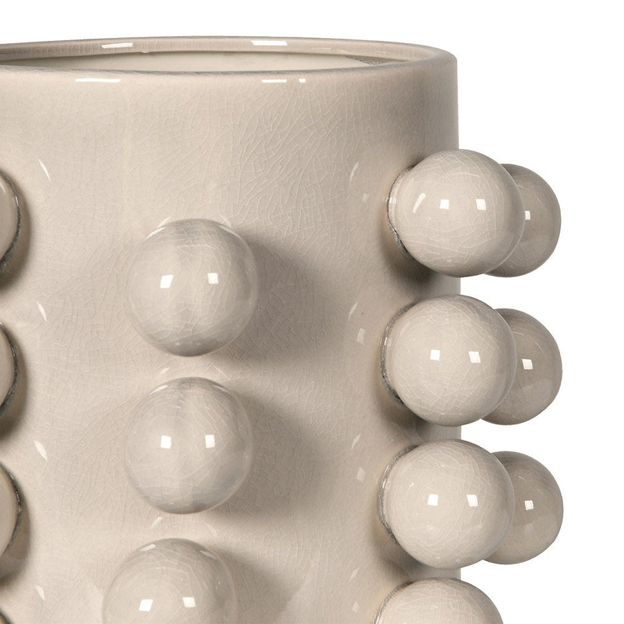 Elegant Cream Sway Ceramic Vase