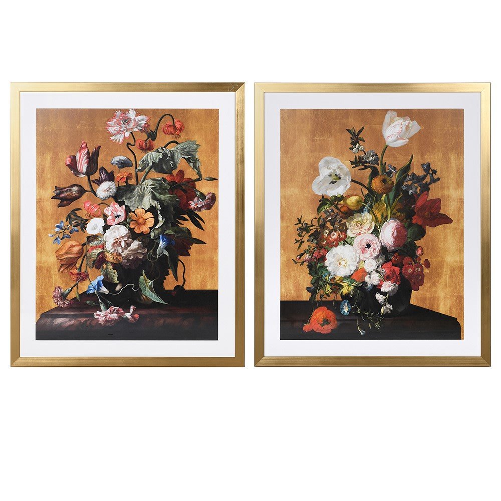 Elegant Floral Print Frames - Set of 2 - LUXONAS