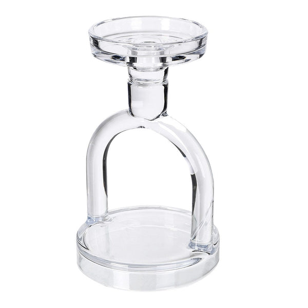 Elegant Glass Stirrup Candle Holder