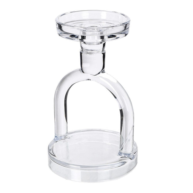Elegant Glass Stirrup Candle Holder