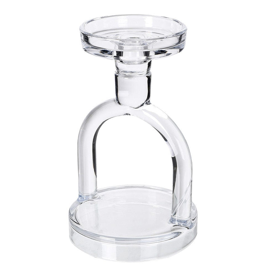 Elegant Glass Stirrup Candle Holder