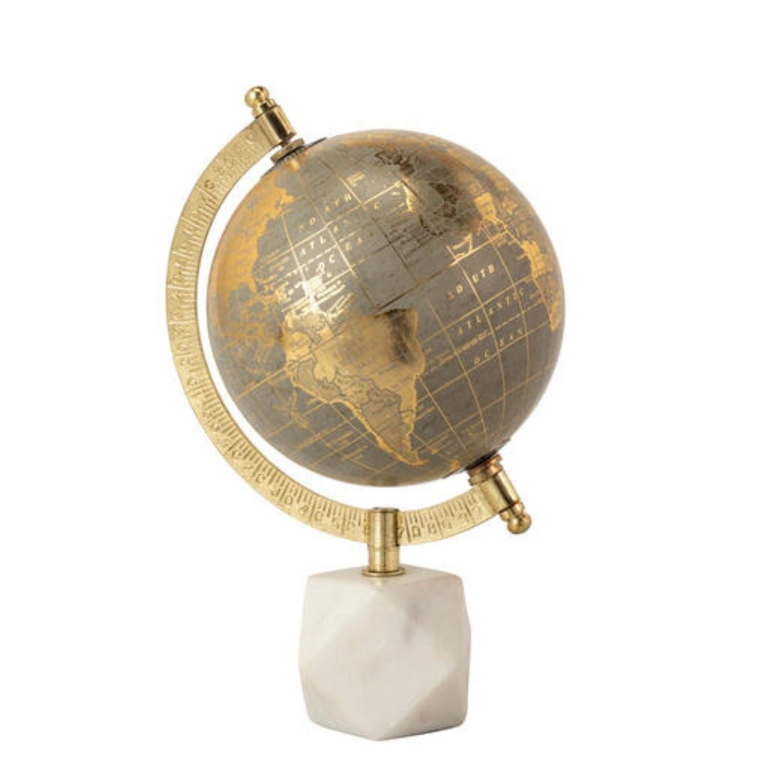 Elegant Globe on White Marble Base