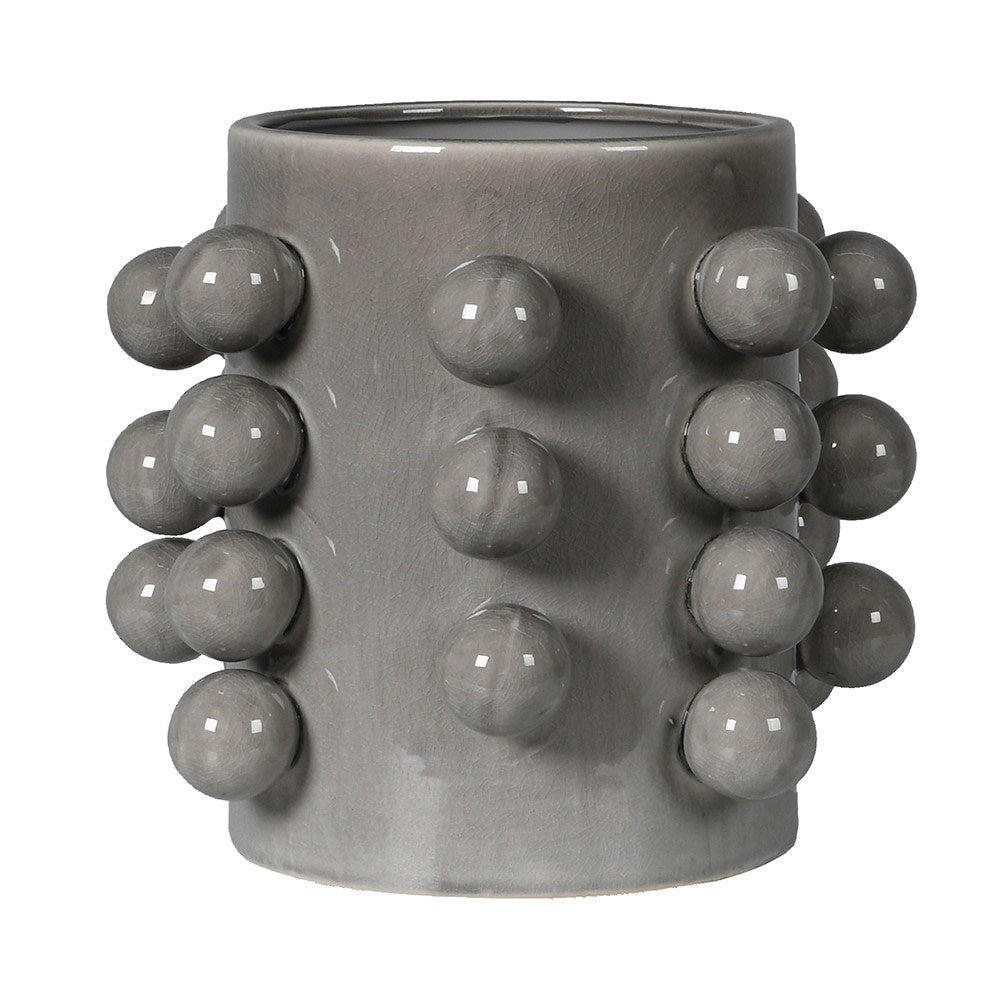 Elegant Grey Sway Ceramic Vase