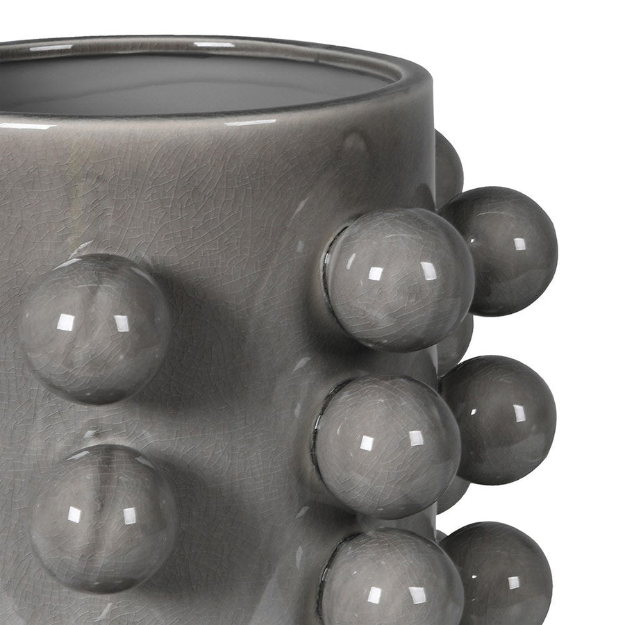 Elegant Grey Sway Ceramic Vase