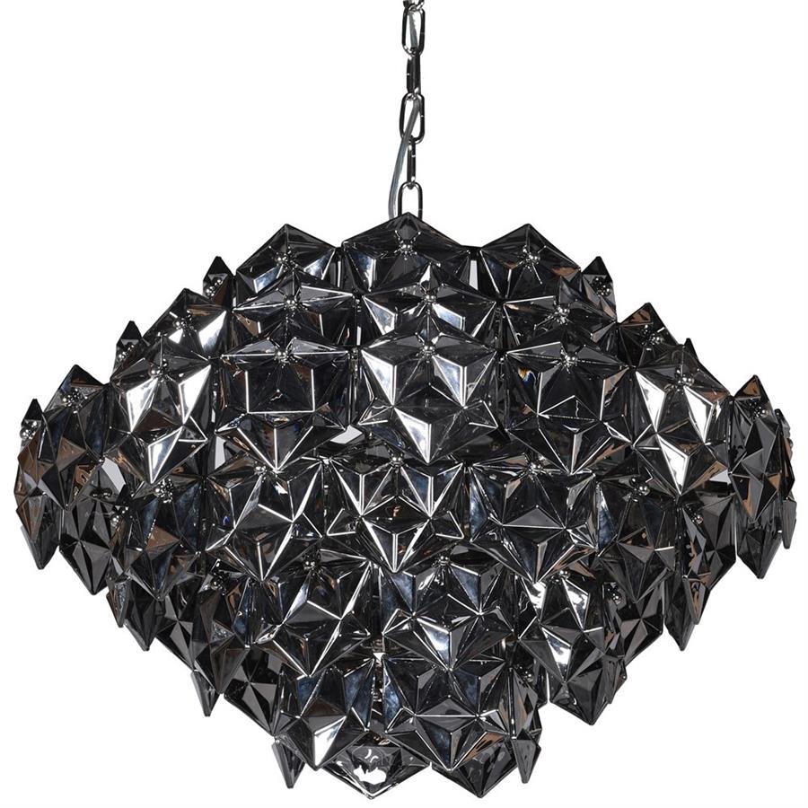 Elegant Smoked Glass Chandelier - LUXONAS