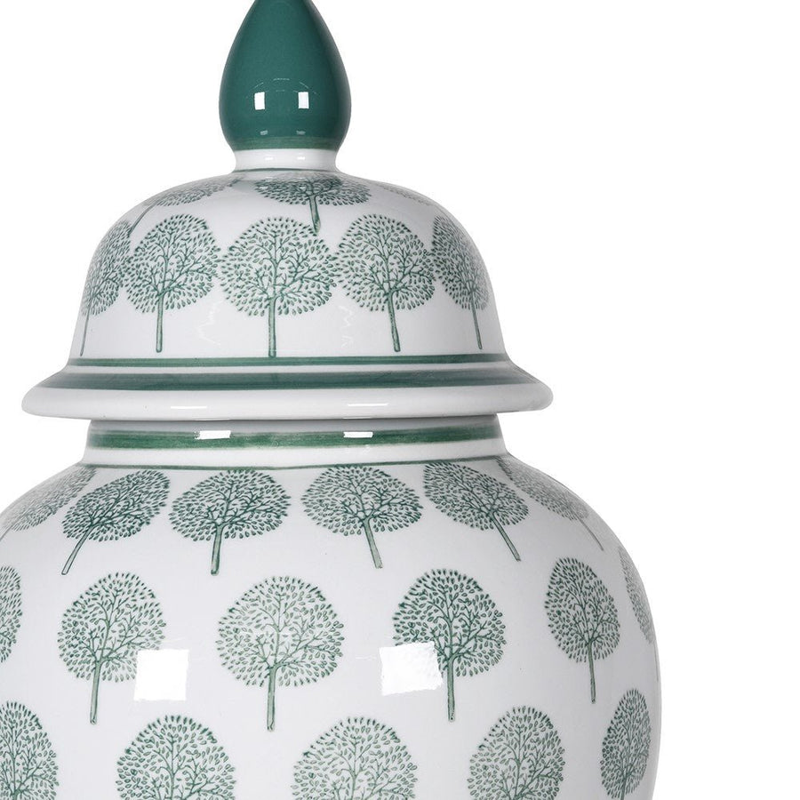 Elegant Tree Print Ginger Jar for Home Décor