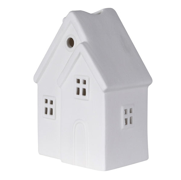 Elegant White House Tea Light Holder for Home Decor