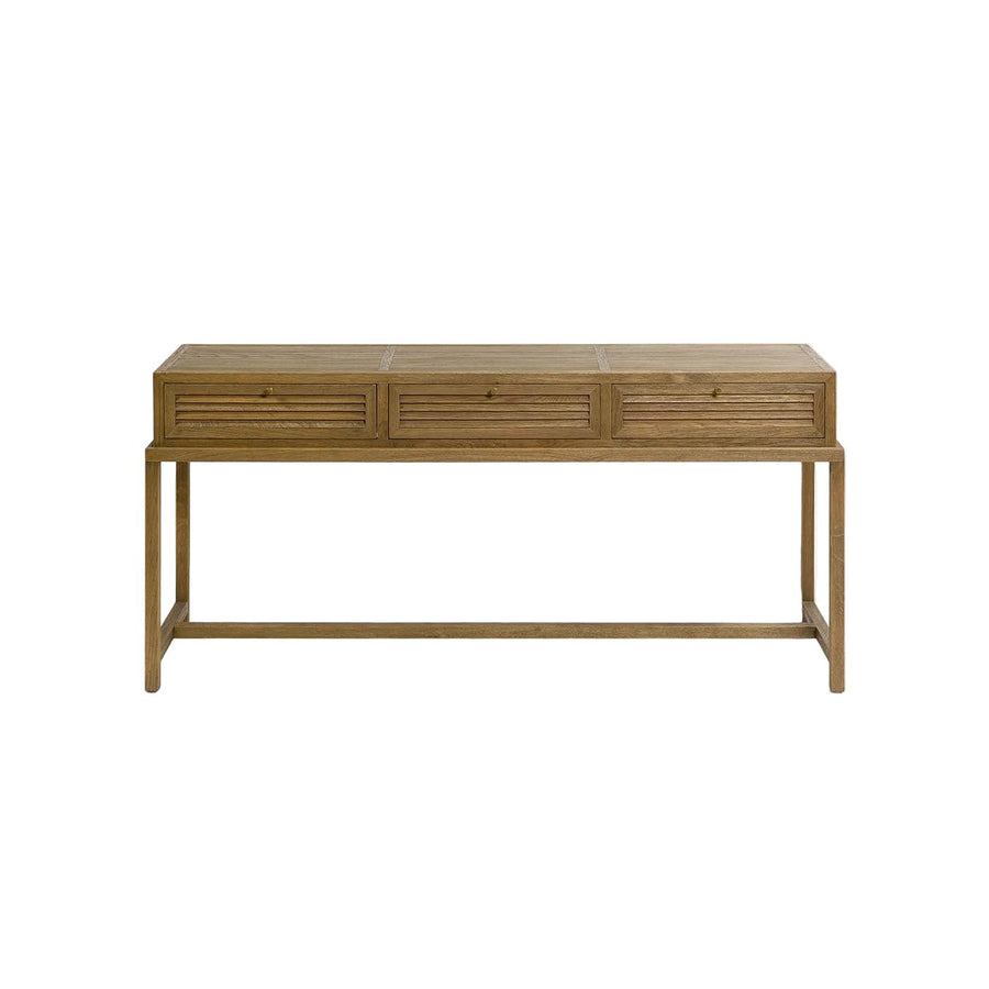 Ella Louvred Oak Three-Drawer Console