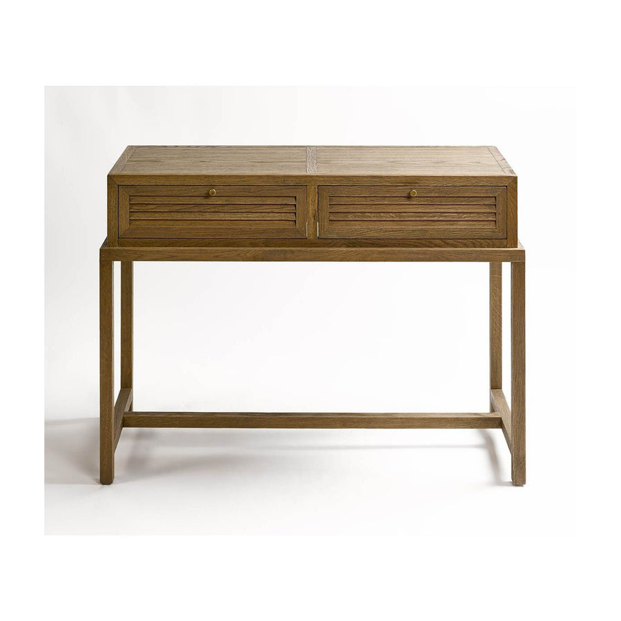 Ella Louvred Oak Two-Drawer Console