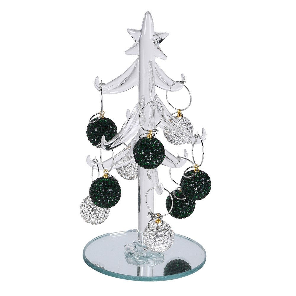 Emerald Sparkle Glass Tree