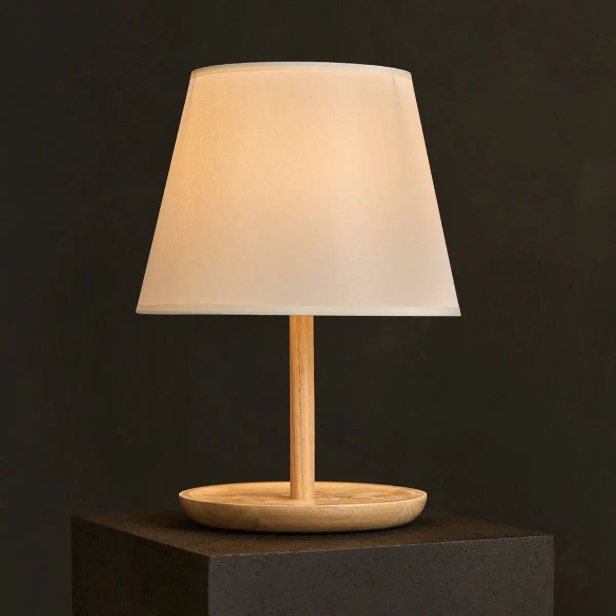 Emily Light Brown Wooden Lamp | Cable & Sustainable Design - LUXONAS HOME