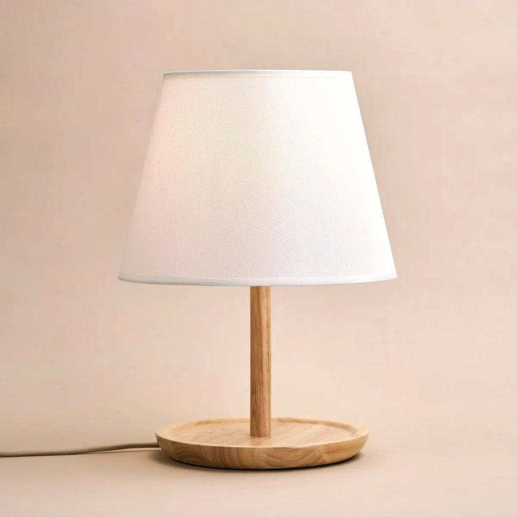 Emily Light Brown Wooden Lamp | Cable & Sustainable Design - LUXONAS HOME