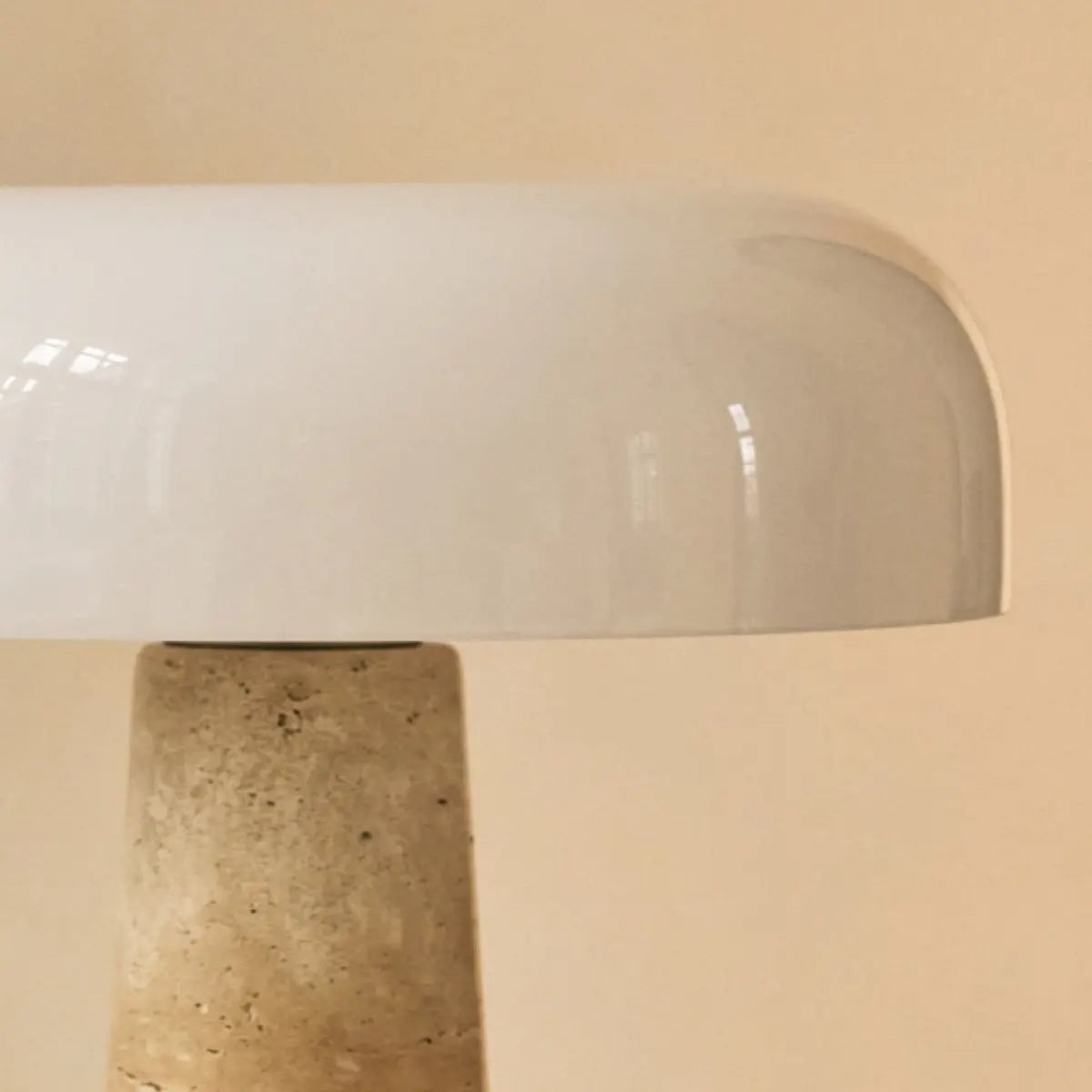 Emily Travertine Lamp | Elegant Design with Glass Shade - LUXONAS HOME
